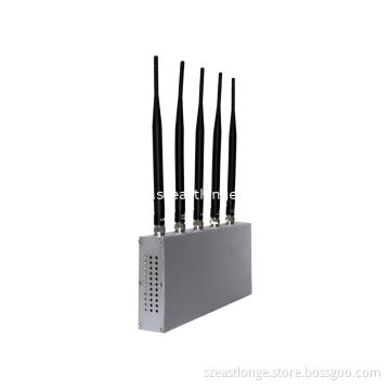 2g / 3g Desktop Cell Phone Signal Jammer 5 Antenna For Conference Room